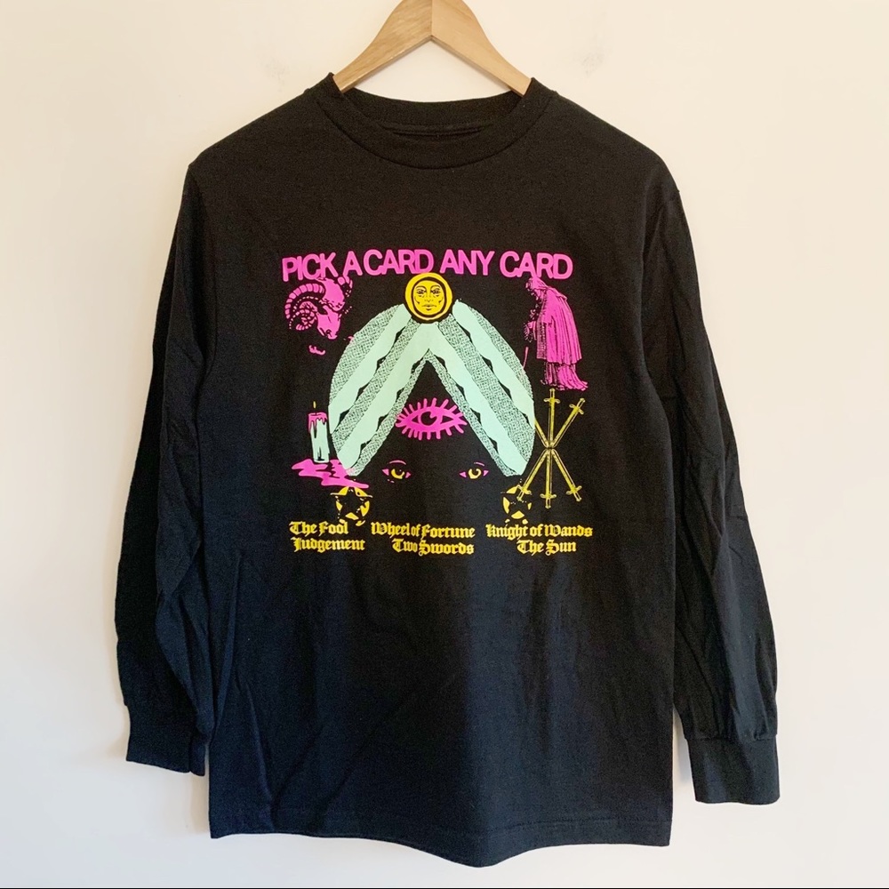 “Pick a Card” l/s Tee (Small) Black